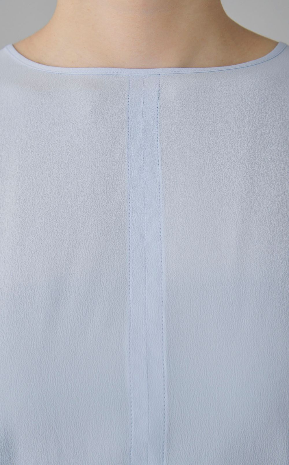 クルーネック7分袖ブラウス