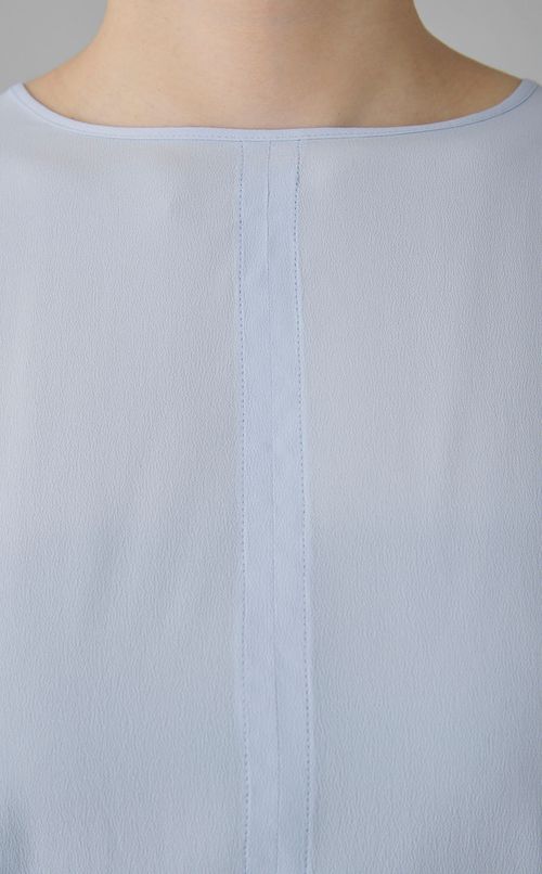 クルーネック7分袖ブラウス