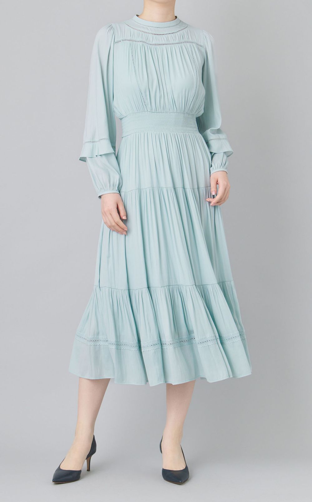 レースインサートワンピース