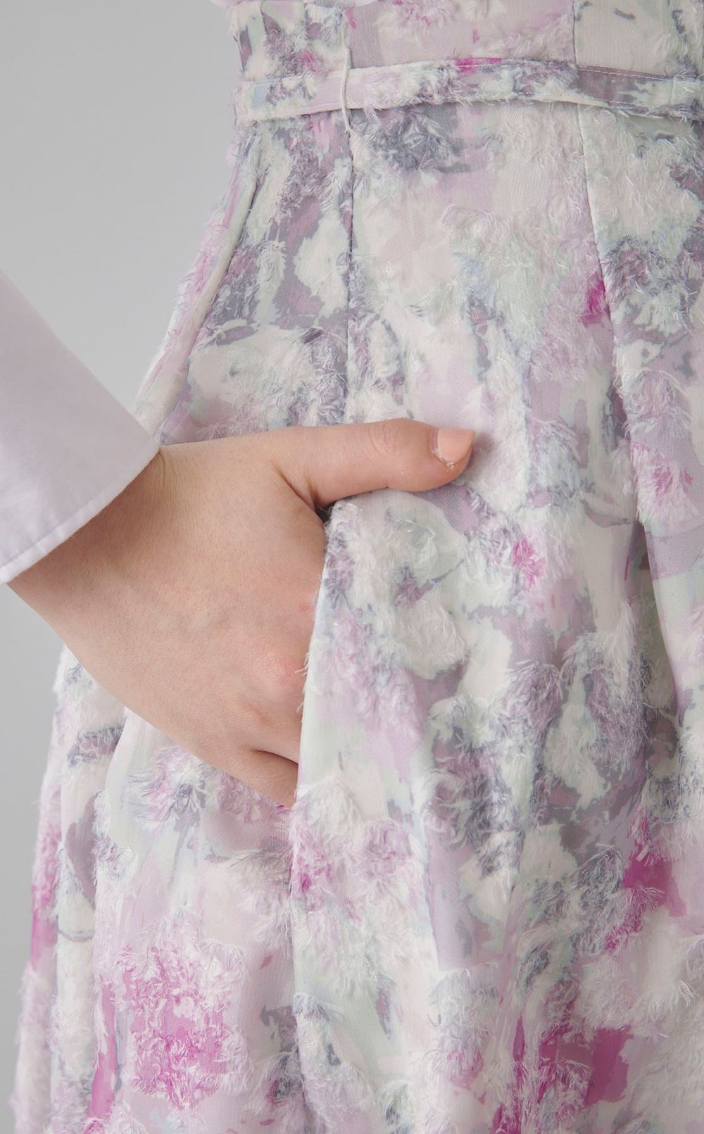 フラワージャガードフレアスカート