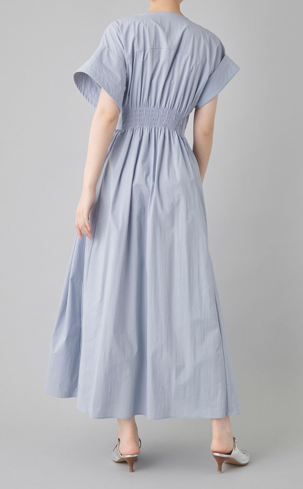 オープンカラーシャツワンピース