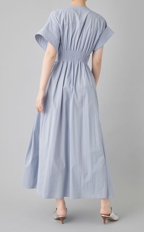 オープンカラーシャツワンピース