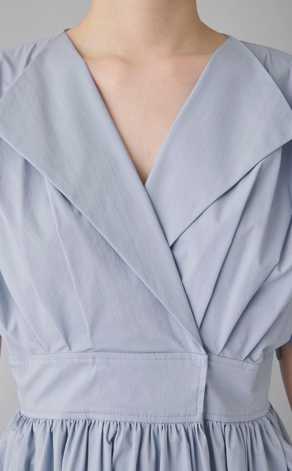 オープンカラーシャツワンピース