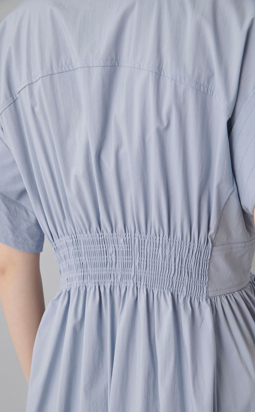 オープンカラーシャツワンピース