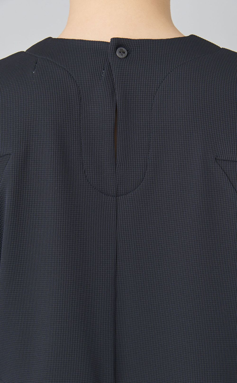 異素材コンビプリントワンピース