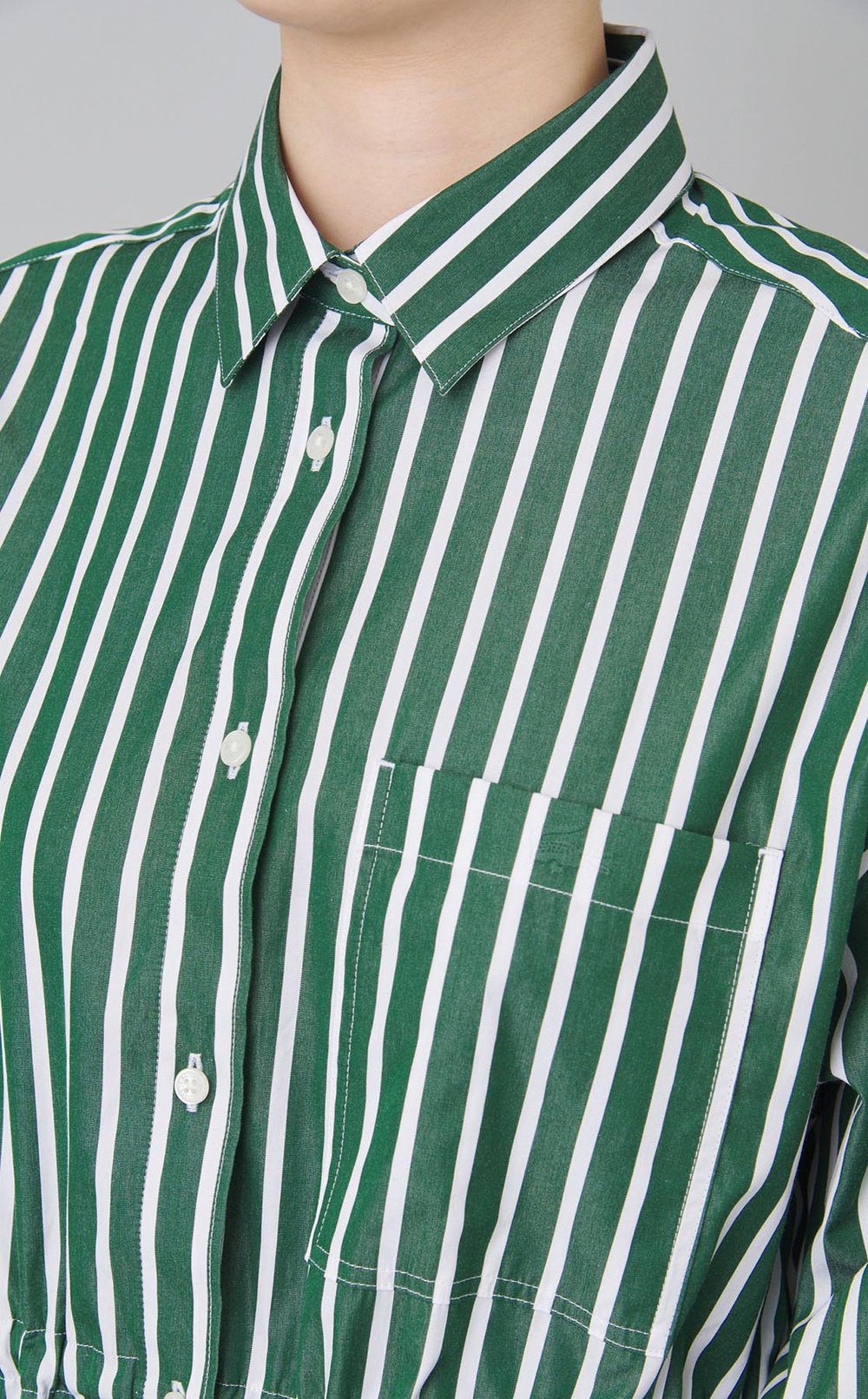 ストライプシャツワンピース