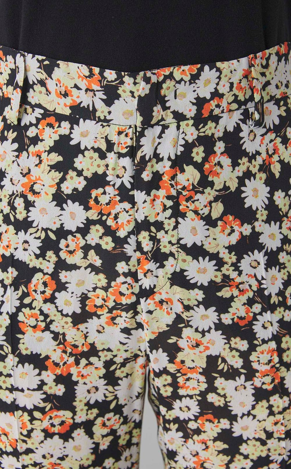 フラワープリントストレートパンツ