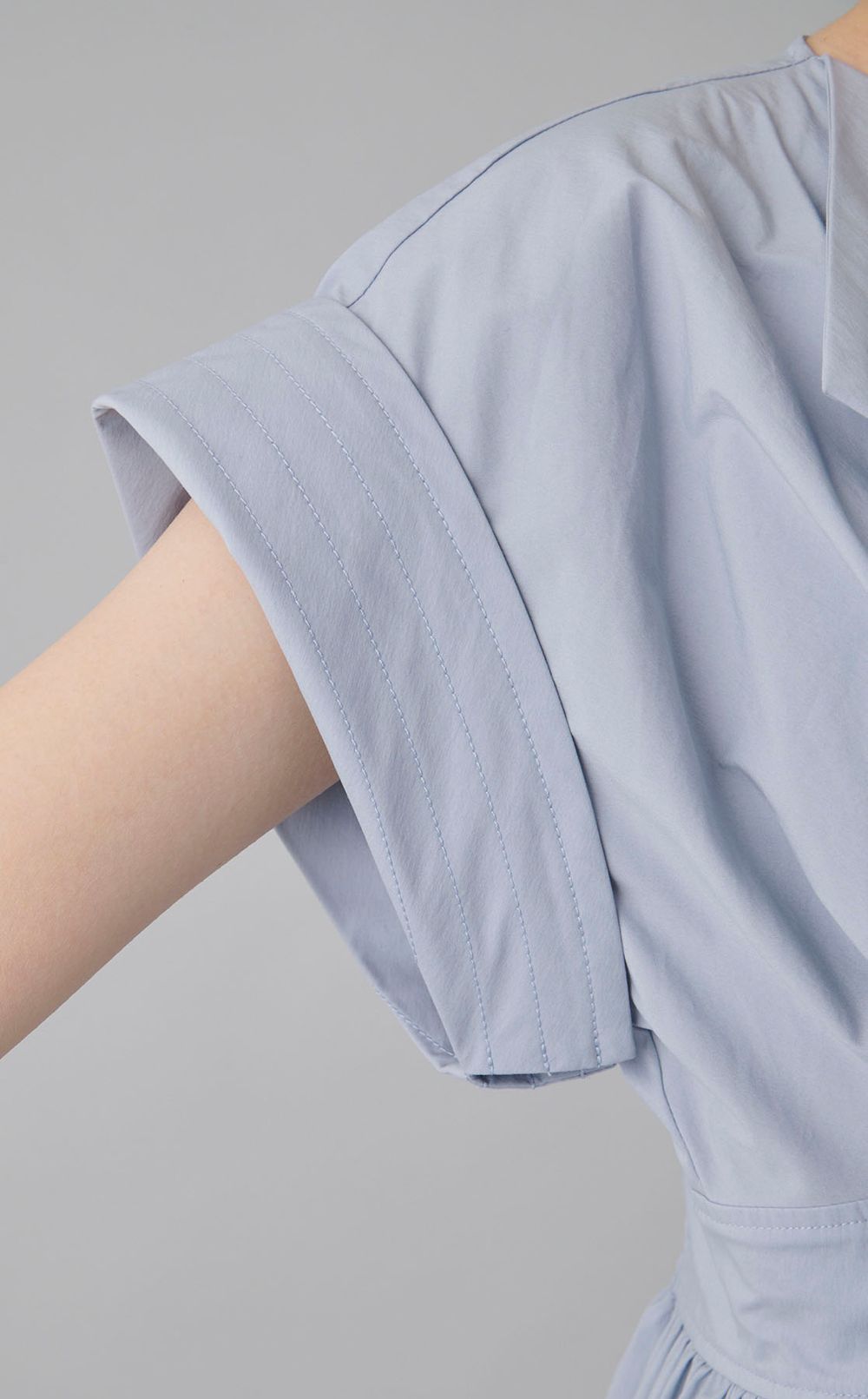 オープンカラーシャツワンピース