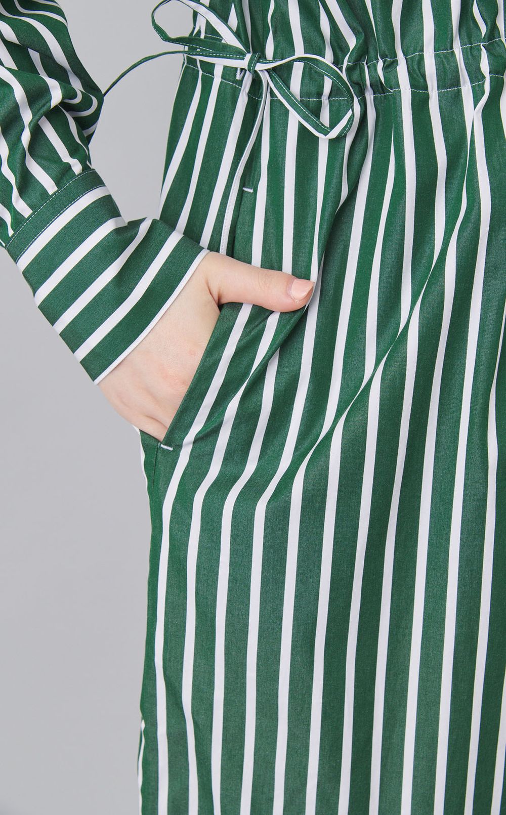 ストライプシャツワンピース