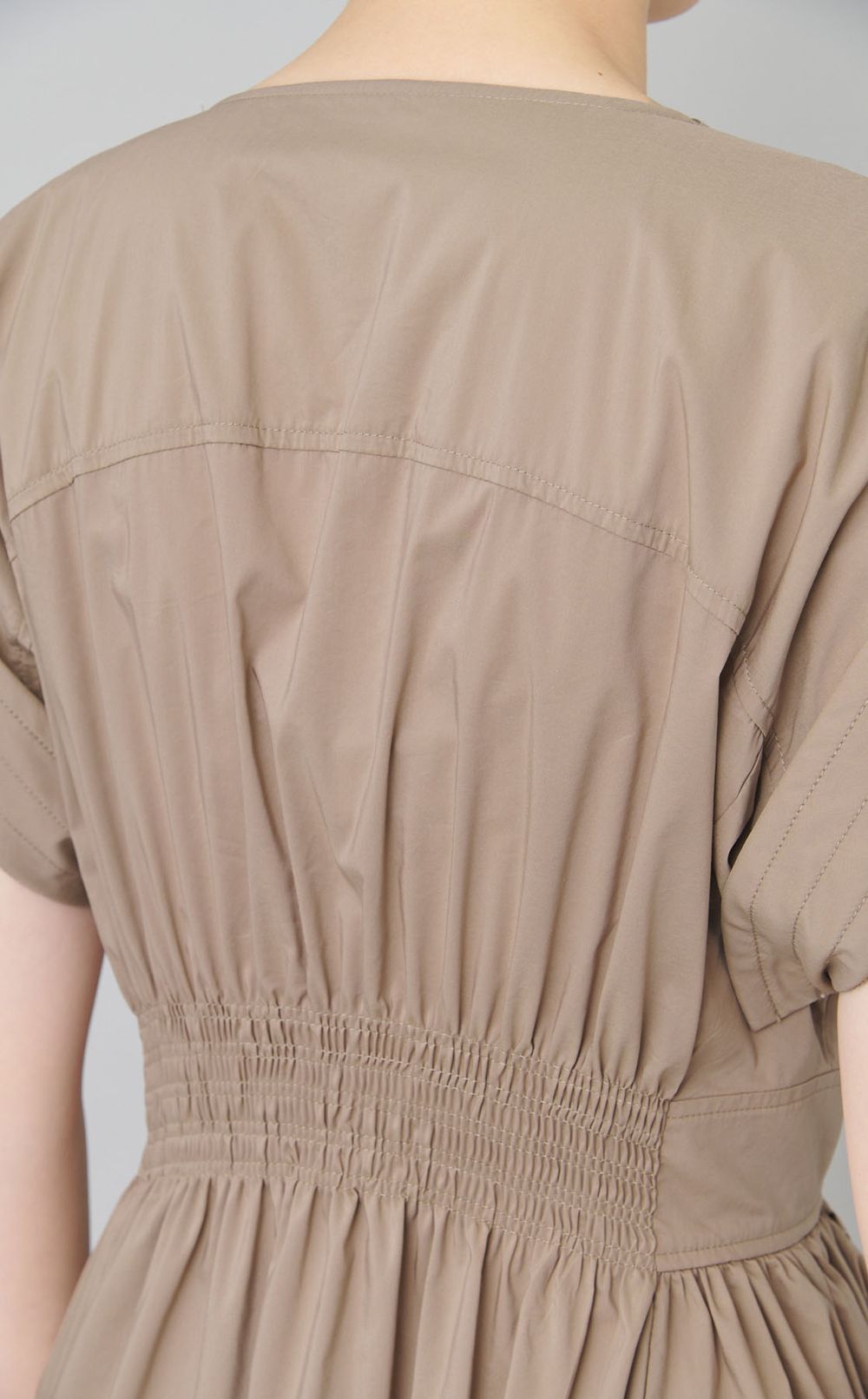 オープンカラーシャツワンピース