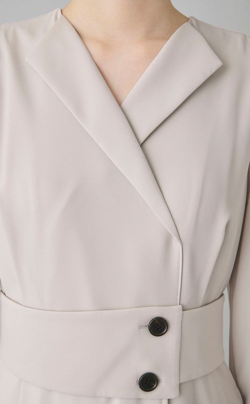 ベルトデザインフレアワンピース