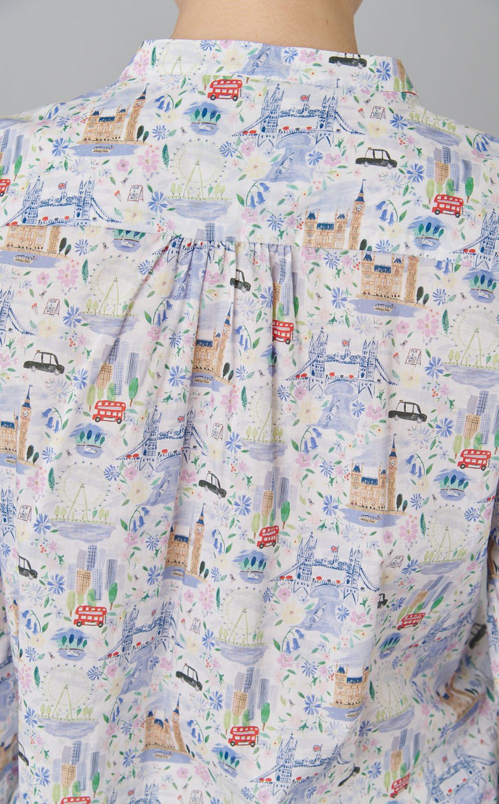 リバティレモンプリントブラウス