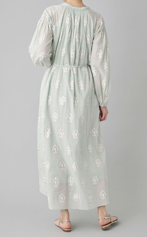 コットンボイルシャーリングドレス