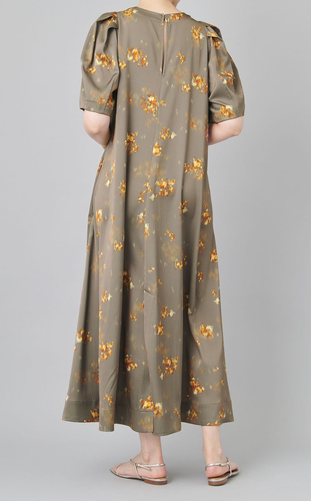 フラワープリントAラインワンピース