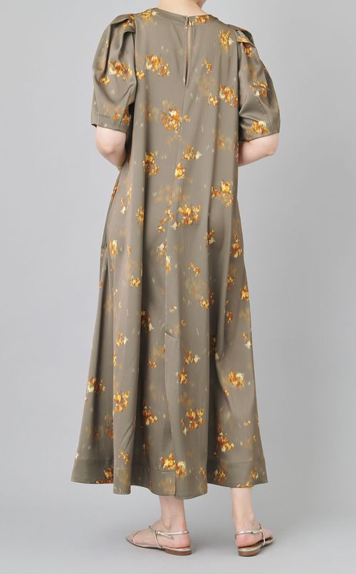 フラワープリントAラインワンピース