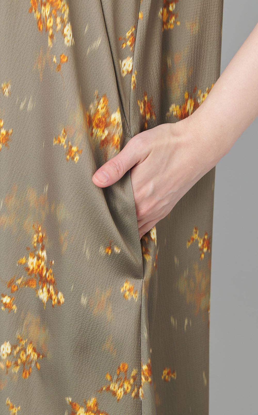 フラワープリントAラインワンピース