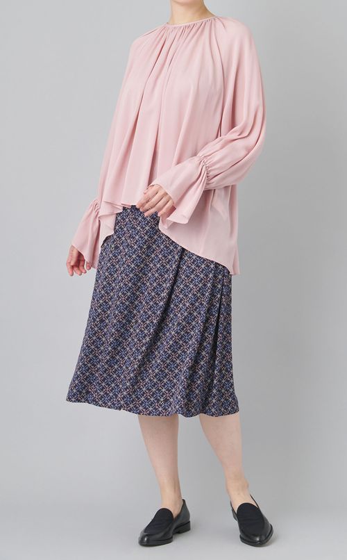 リバティプリントタックフレアスカート