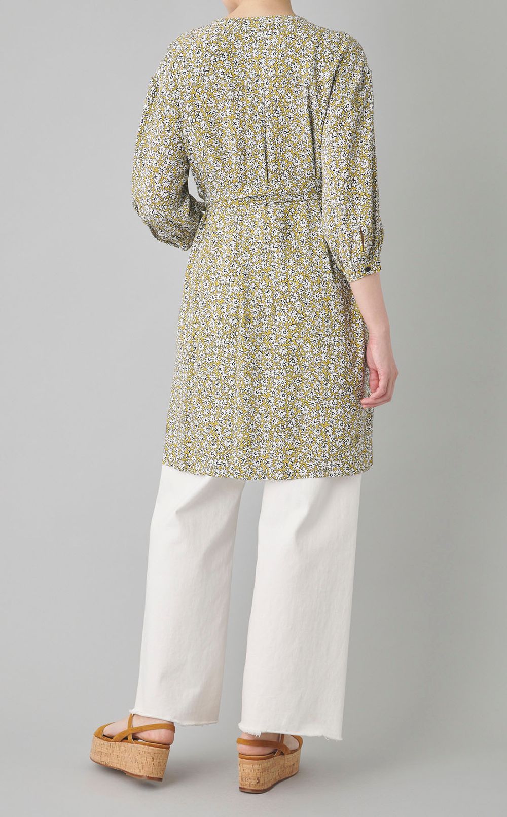 フラワープリントチュニックワンピース