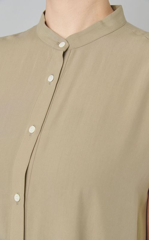 バンドカラーティアードワンピース