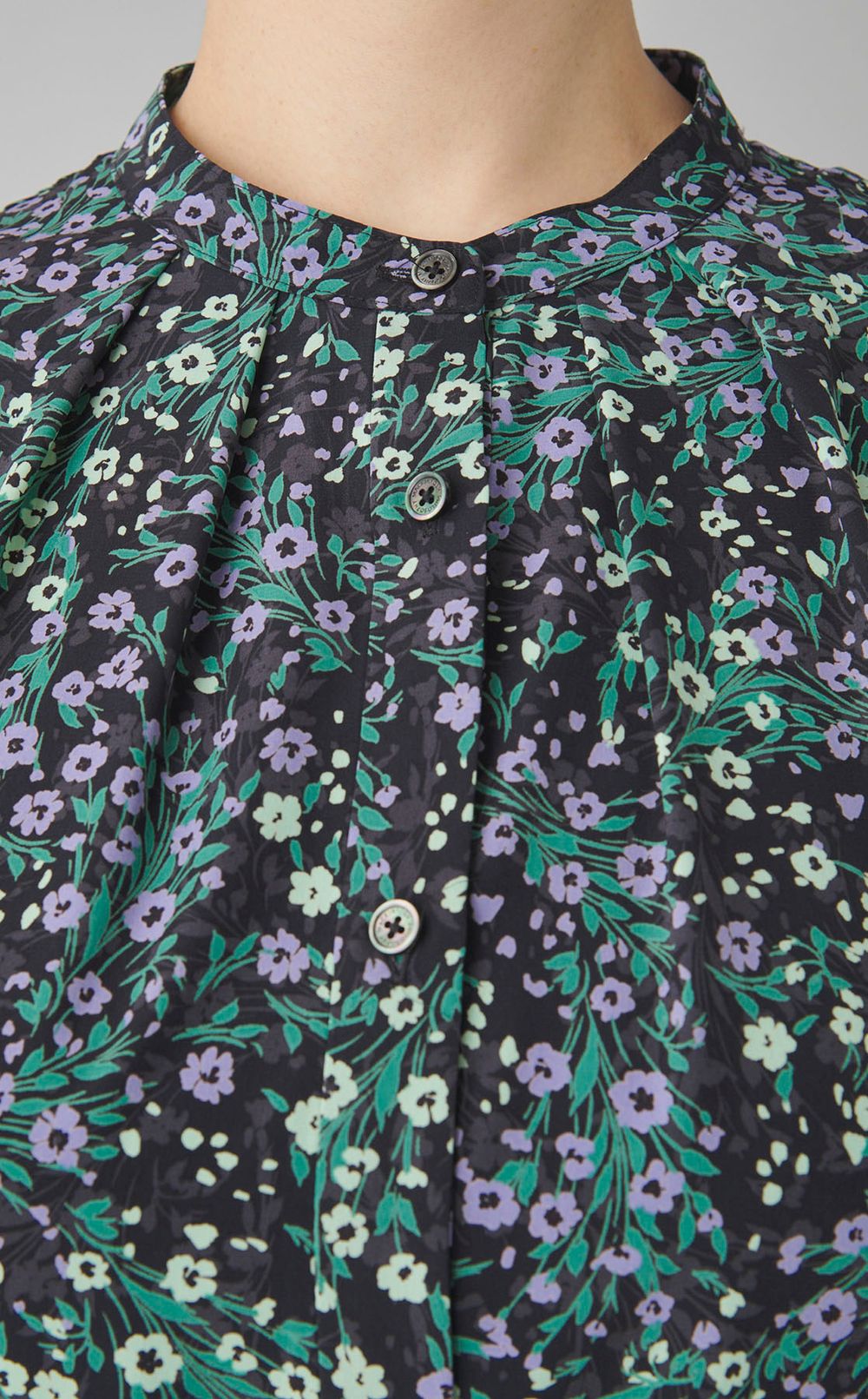 フラワーブーケプリントワンピース