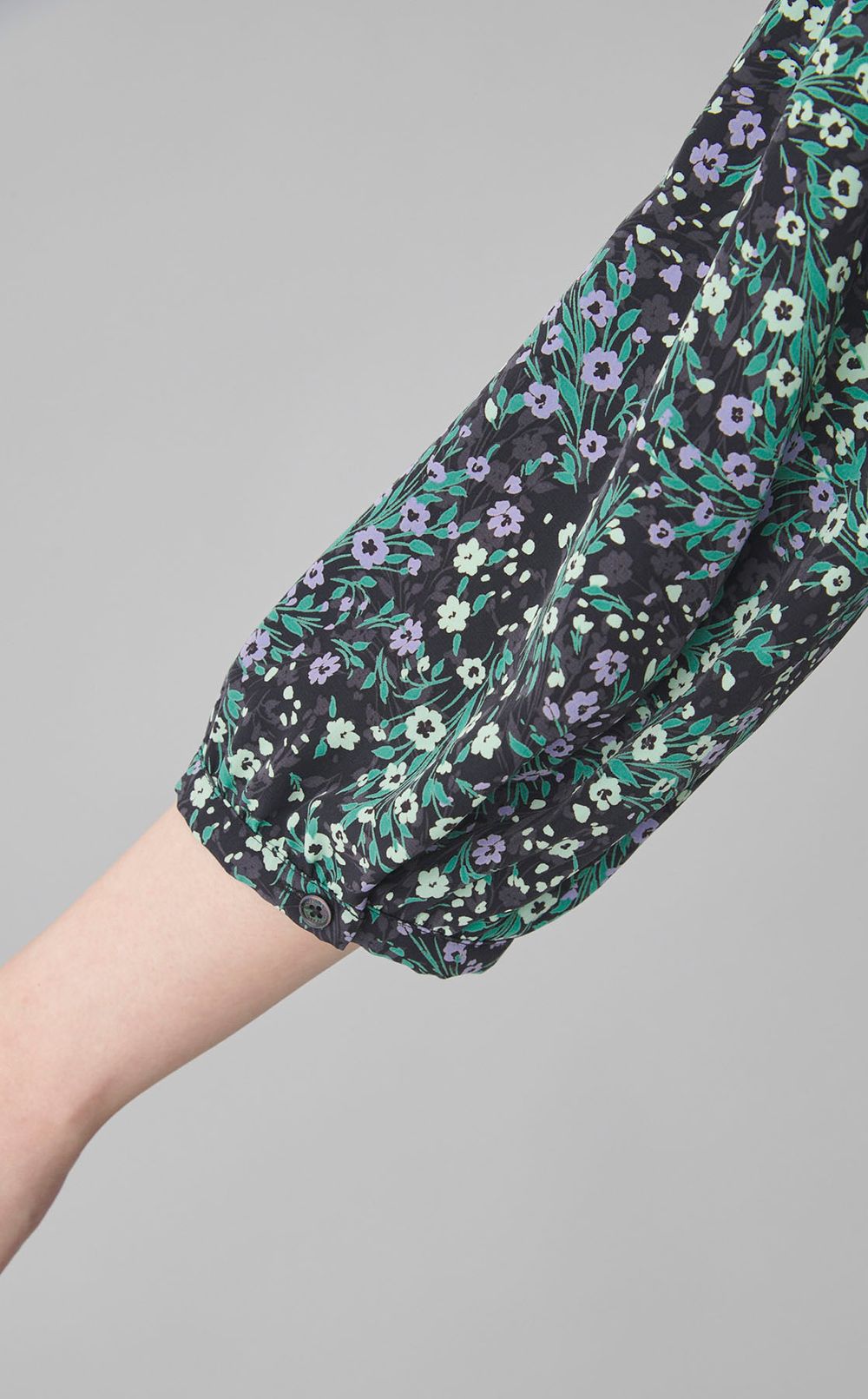 フラワーブーケプリントワンピース