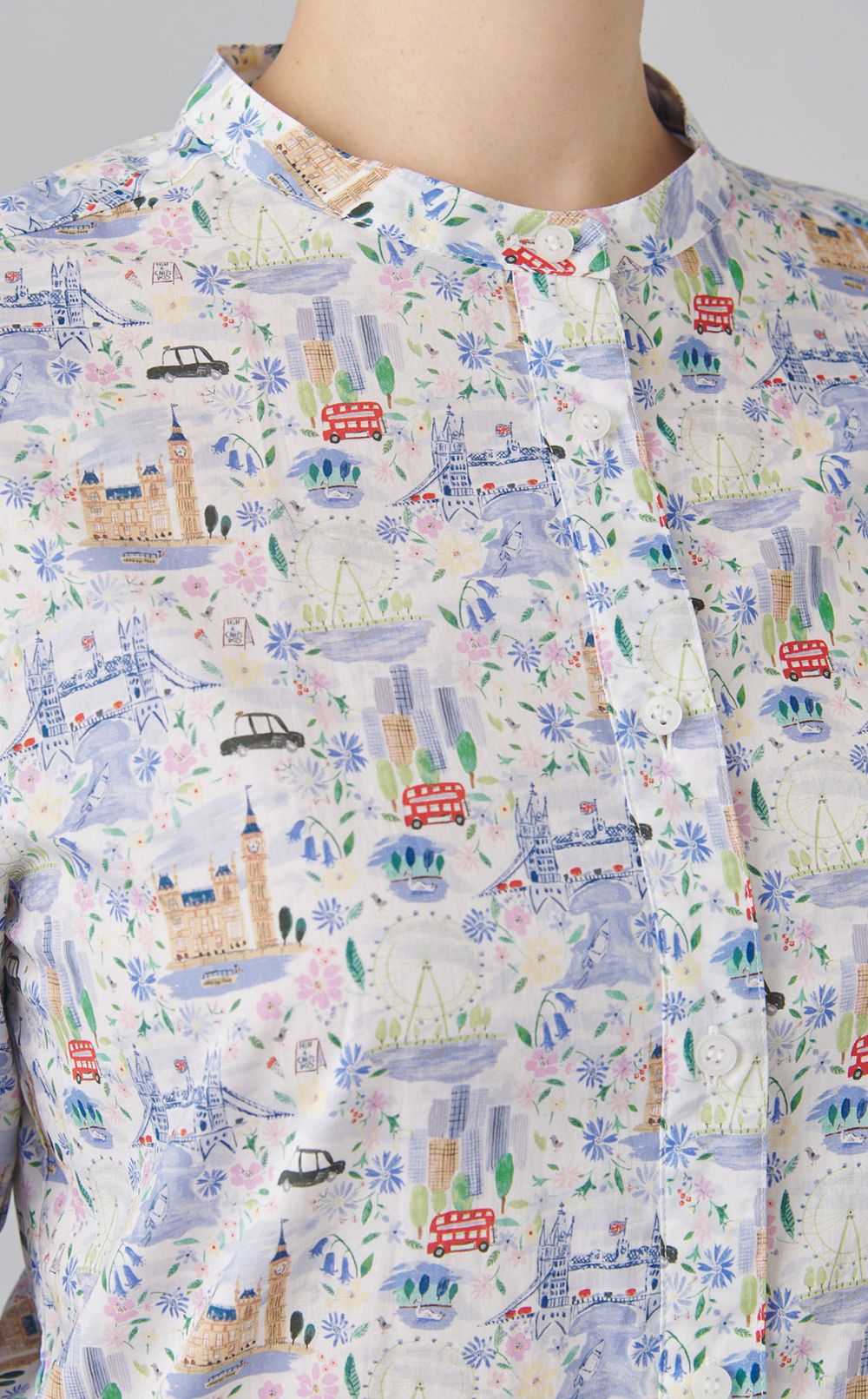 リバティレモンプリントブラウス