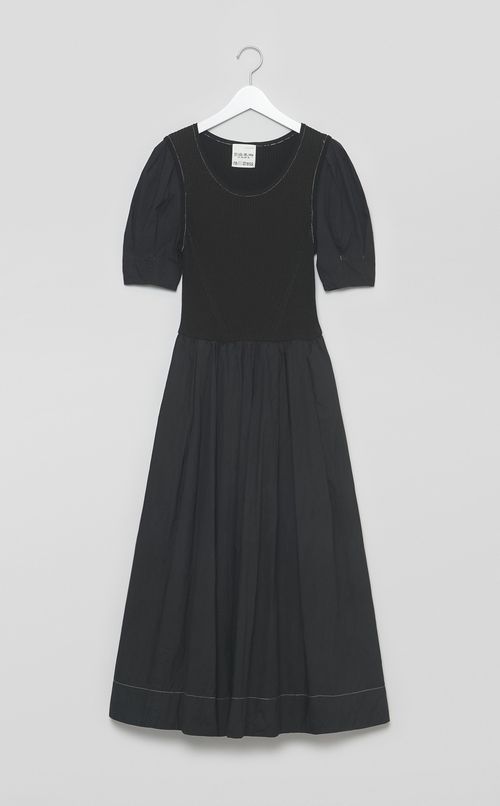 【reADdress】ニットコンビフレアワンピース