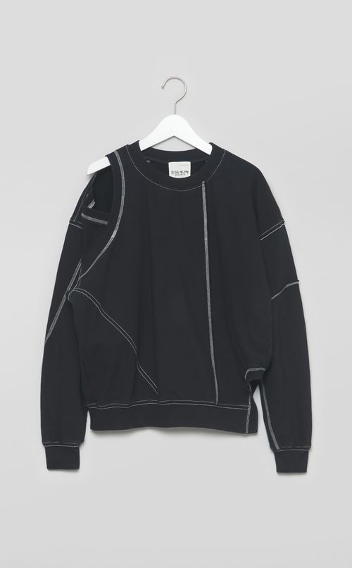 【reADdress】パッチクルーネックスウェットトップス