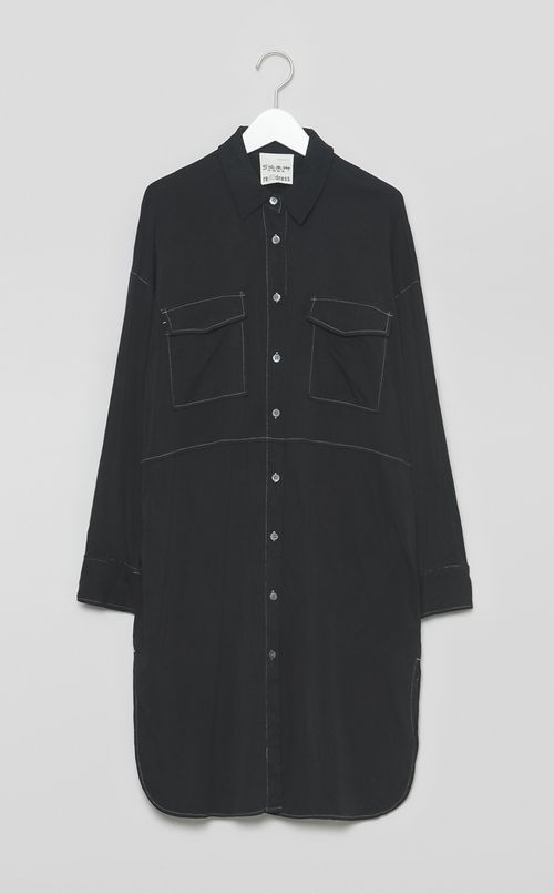 【reADdress】シルクシャツミニワンピース