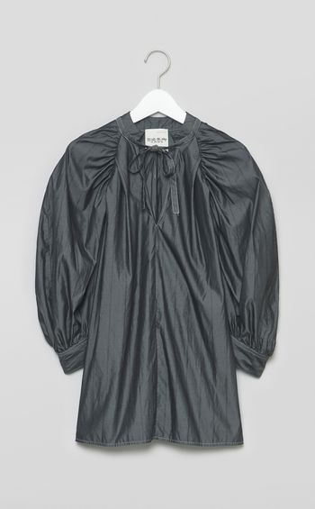 【reADdress】パフスリーブストライプブラウス