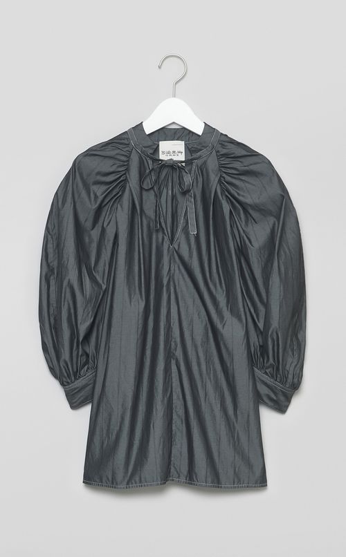 【reADdress】パフスリーブストライプブラウス