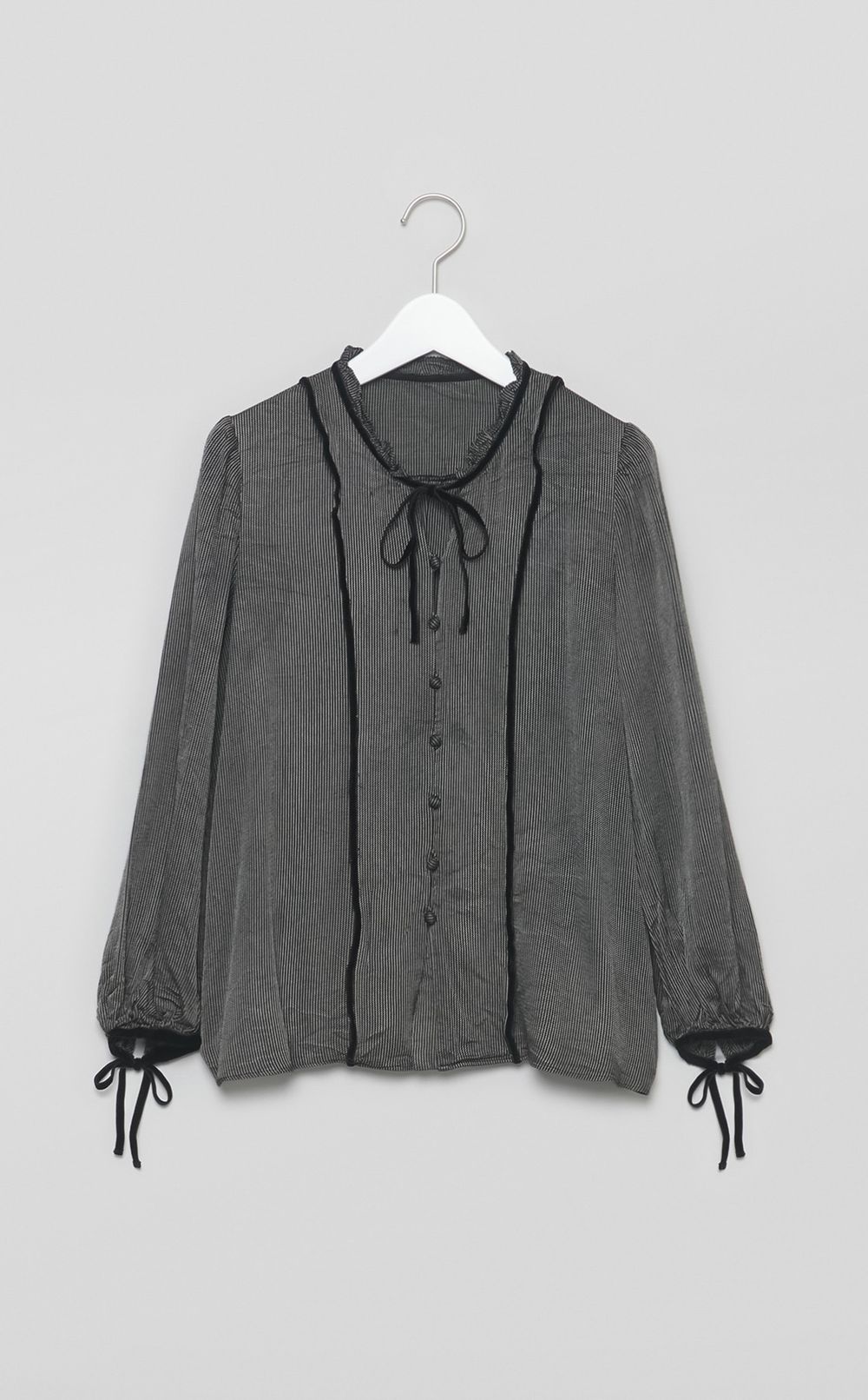 【reADdress】千鳥格子リボンブラウス