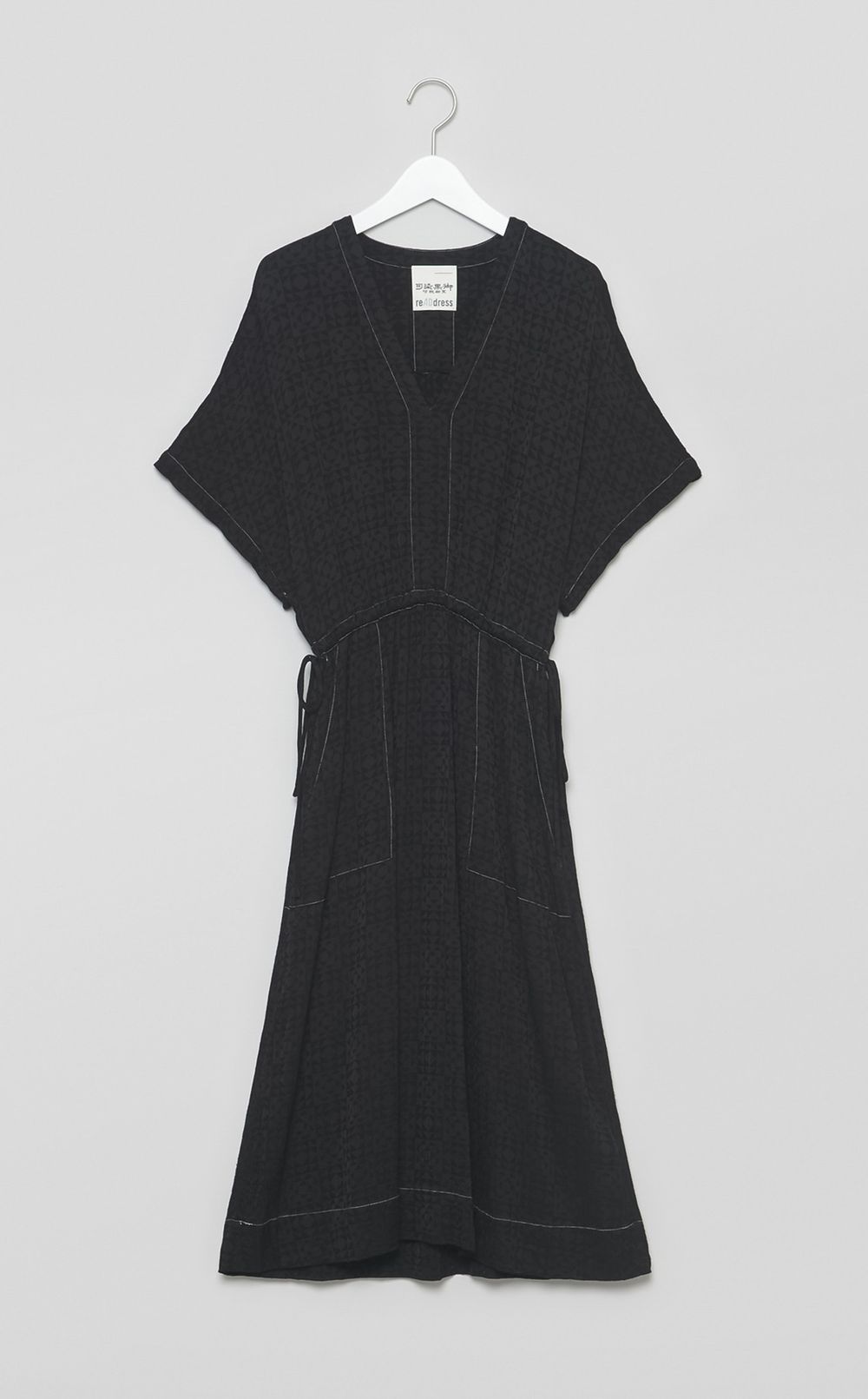 【reADdress】Vネックウエストギャザーワンピース