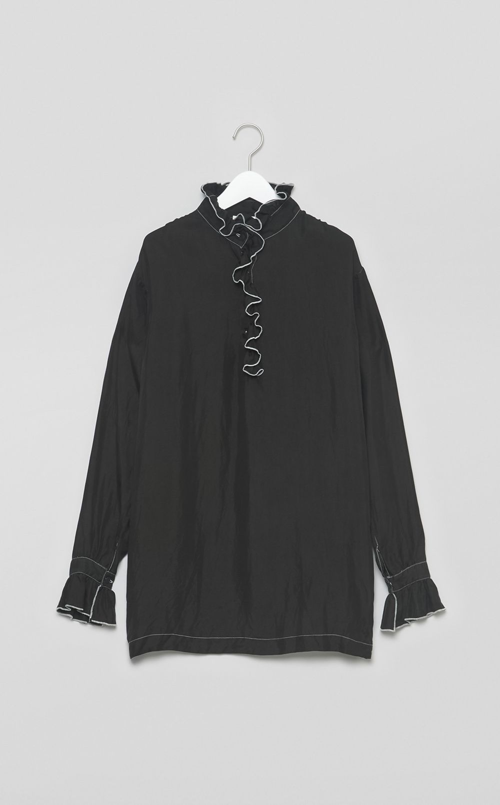 【reADdress】ラッフルシャツワンピース