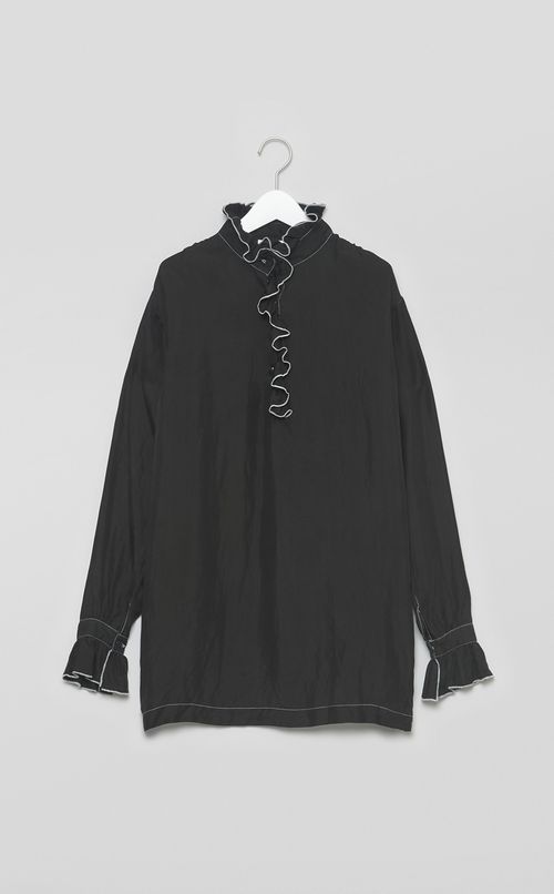 【reADdress】ラッフルシャツワンピース