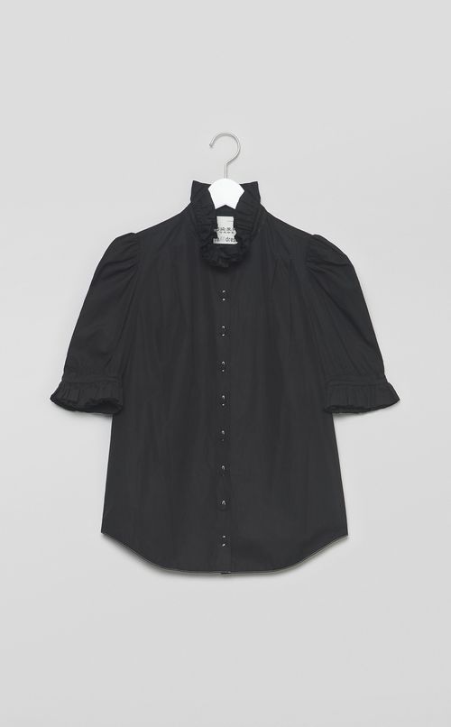 【reADdress】ギャザーハイネックシャツ