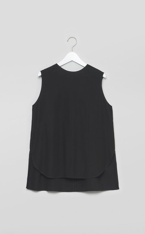 【reADdress】リネン混ノースリーブブラウス