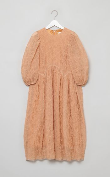 メッシュエンブロイダリーバルーンドレス