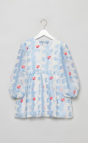 コーラルジャガードブラウス