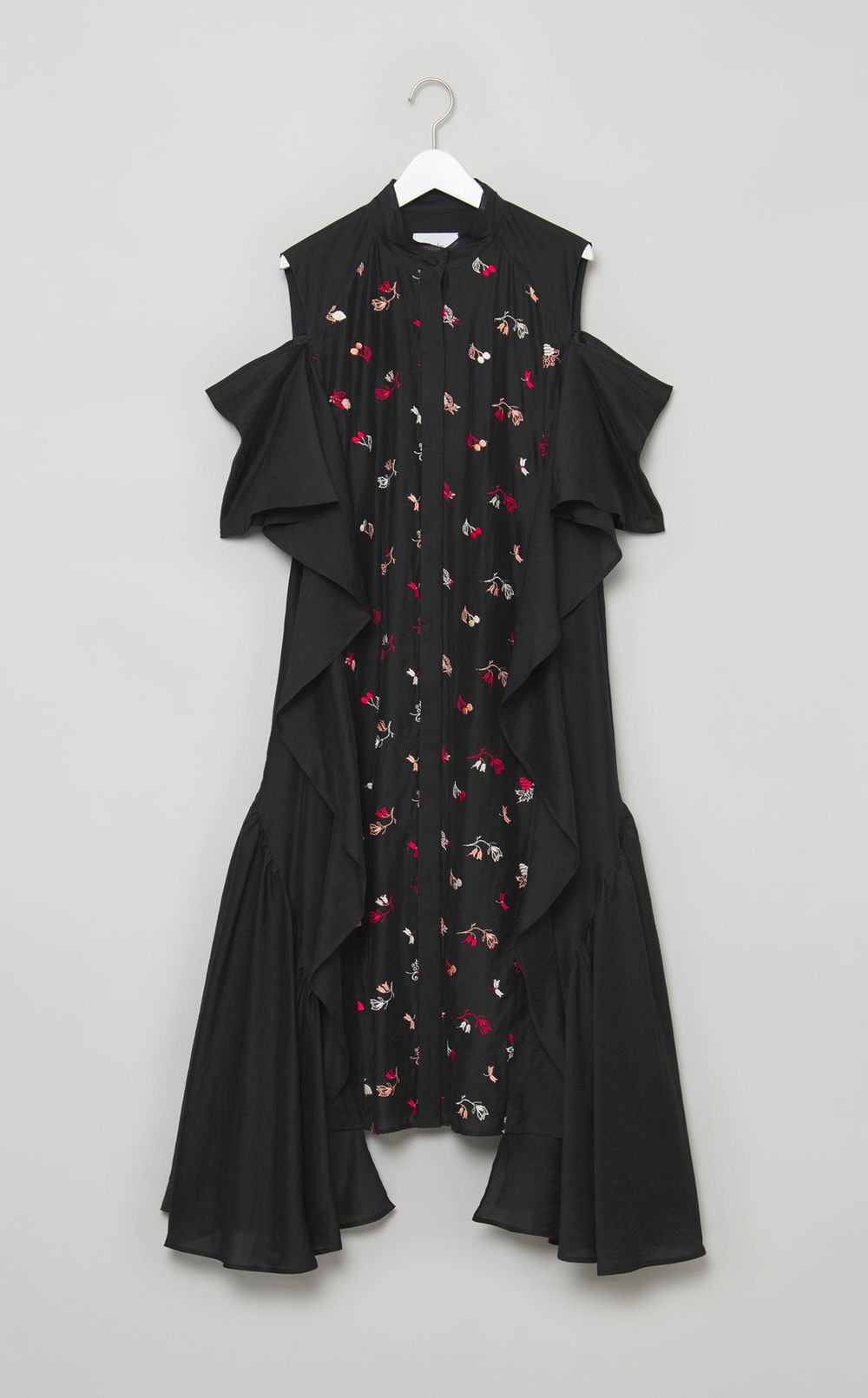 フルーツ刺繍ラッフルワンピース