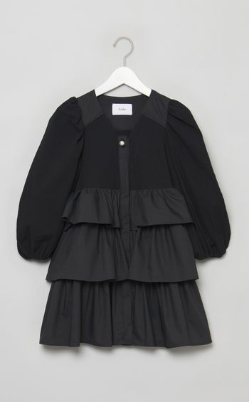 パフスリーブフリルブラウス