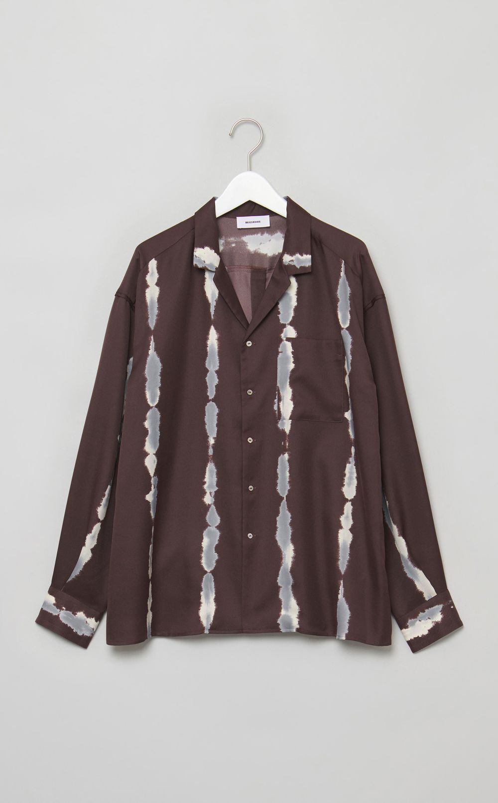 プリントツイルバックスリットシャツ