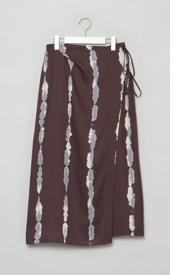 プリントツイルイージーラップスカート
