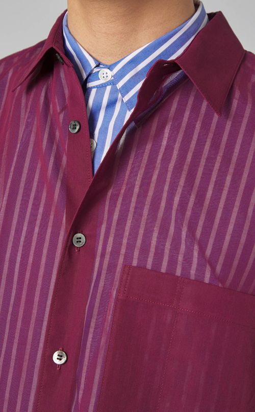 コットンオーガンジーオーバーシャツ