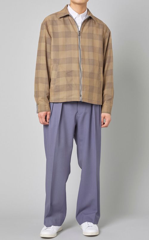 ウール2タックワイドパンツ