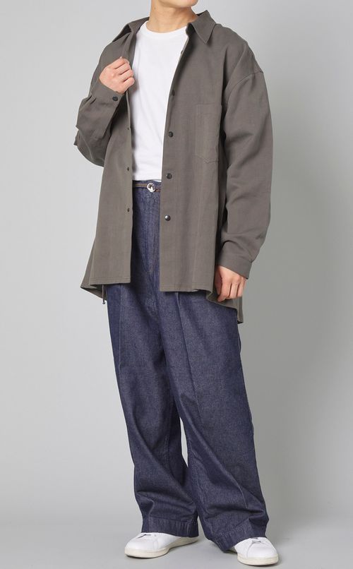 タックデニムパンツ