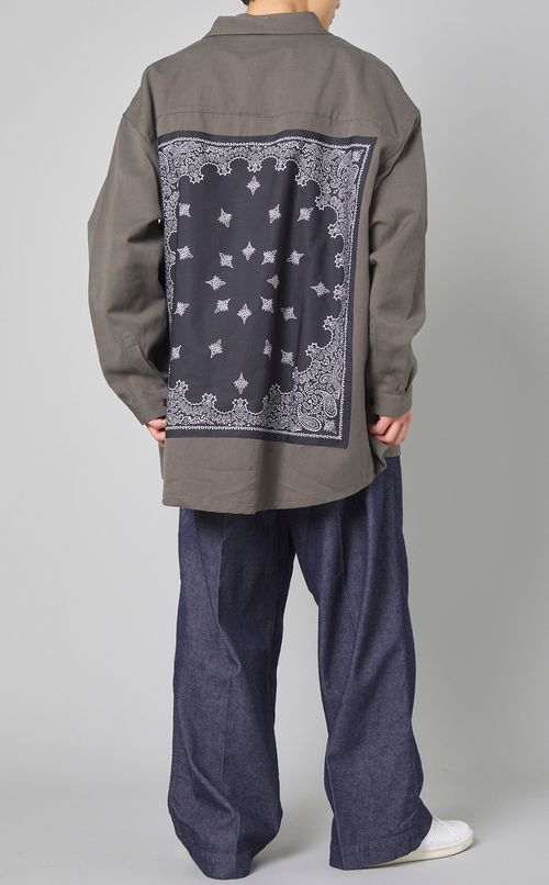 バンダナバックシャツブルゾン