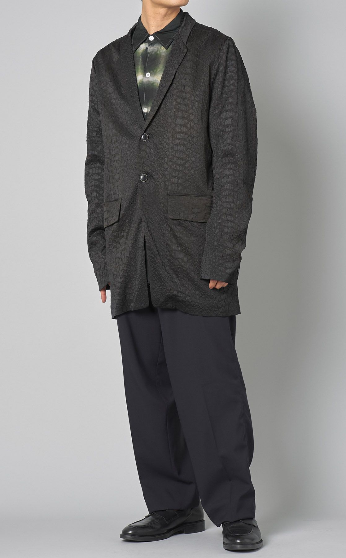 contena store 購入パイソン柄 フェイクレザーシャツ