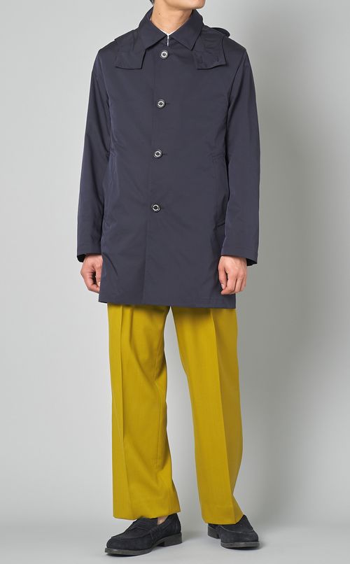 フード付ステンカラーコート