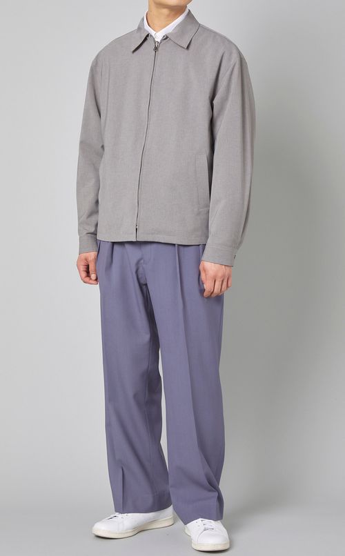 トロピカルチェックリバーシブルブルゾン